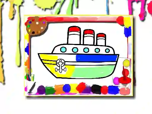 Gioco Boats Coloring Book in linea