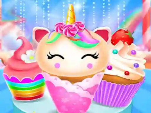 Gioco Unicorn Mermaid Cupcake Cooking Design in linea