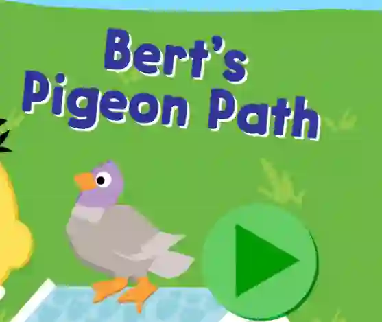 Gioco 123 Sesame Street: Bert's Pigeon Path in linea