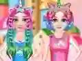 Gioco Princesses Rainbow Unicorn Hair Salon in linea
