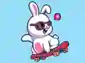 Gioco Coloring Book: Rabbit Skateboard in linea