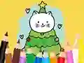 Gioco Coloring Book: Cats And Christmas Tree in linea