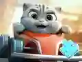 Gioco Jigsaw Puzzle: Cat Racing Driver in linea