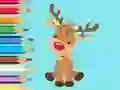 Gioco Coloring Book: Cute Christmas Reindeer in linea
