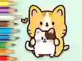 Gioco Coloring Book: Hugging Cat in linea