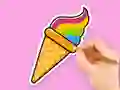 Gioco Coloring Book: Rainbow Ice Cream in linea