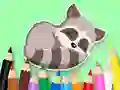 Gioco Coloring Book: Baby Raccoon in linea