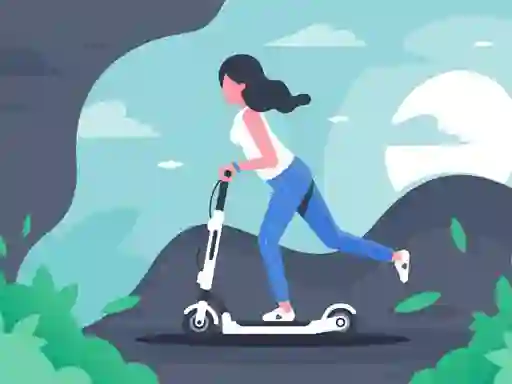 Gioco Electric scooter rides jigsaw in linea