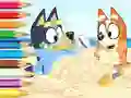 Gioco Coloring Book: Bluey On The Beach in linea