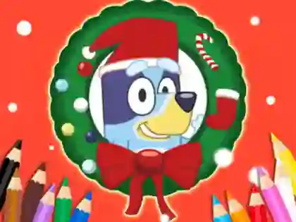 Gioco Coloring Book: Bluey Santa Claus in linea