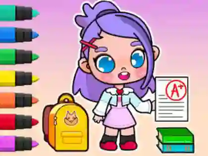 Gioco Coloring Book: Avatar School Day in linea
