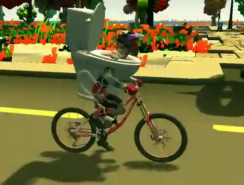 Gioco Skibidi Toilet Bike Riding in linea