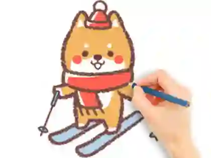 Gioco Coloring Book: Skiing Puppy in linea