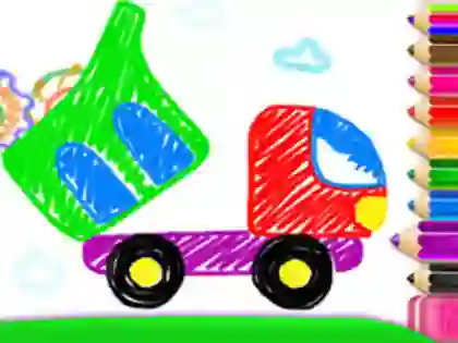Gioco Toddler Drawing: Tanker Truck in linea