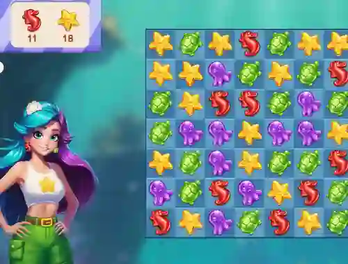 Gioco Underwater Adventures: Match 3 in linea
