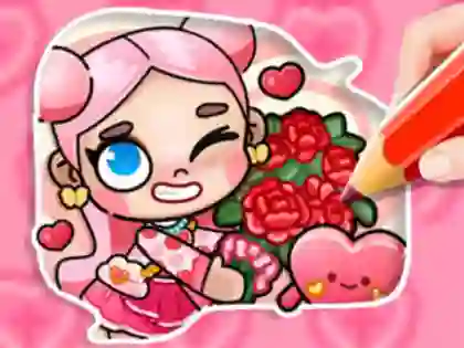 Gioco Coloring Book: Avatar Valentine's in linea