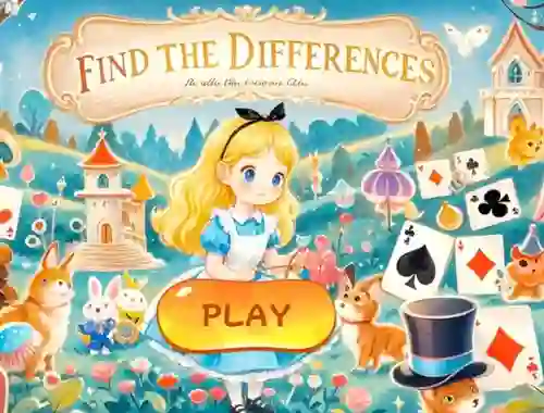 Gioco Find The Differences: Alice In Wonderland in linea