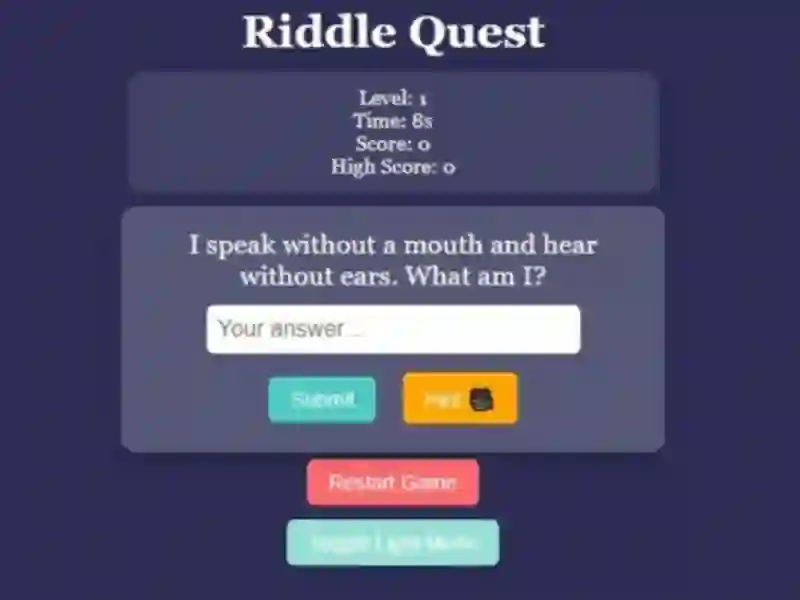 Gioco Riddle Quest Brain Teaser in linea