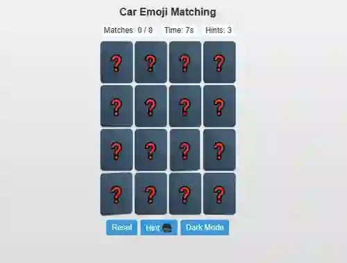 Gioco Car Emoji Matching in linea