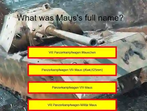 Gioco Tank Quiz: Maus in linea