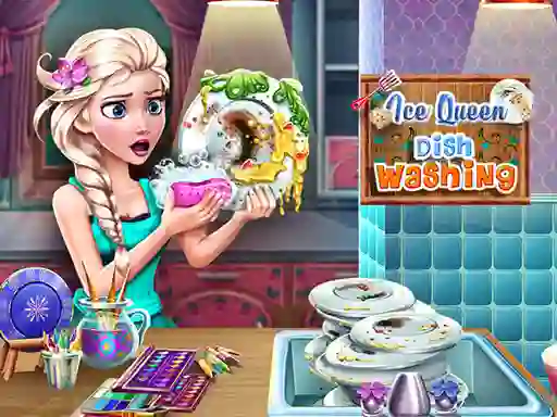 Gioco Ice Queen Dish Washing in linea