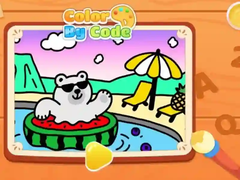 Gioco Color By Code: Polar Bear in linea