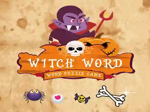 Gioco Witch Word Halloween Puzzel Game in linea