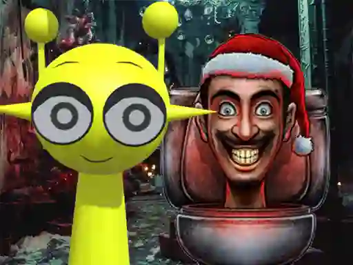 Gioco Sprunki in Backrooms Christmas Skibidi in linea