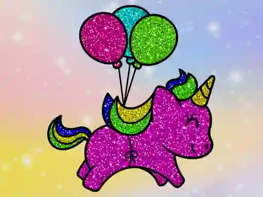 Gioco Coloring Book Glittered Unicorns in linea
