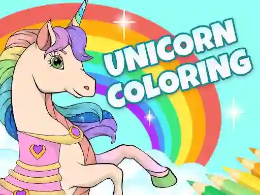 Gioco Unicorn Dress Up Coloring Book in linea
