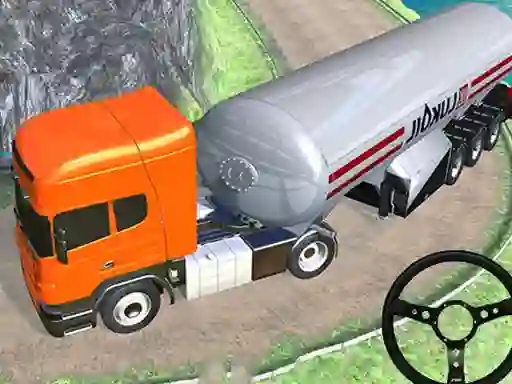 Gioco Off road oil tanker transport truck in linea