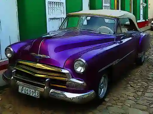 Gioco Cuban Vintage Cars Jigsaw in linea