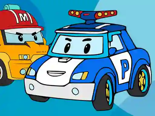 Gioco Robocar Coloring Book in linea