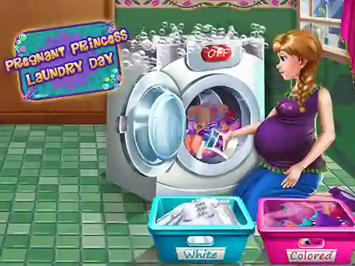 Gioco Pregnant Princess Laundry Day in linea