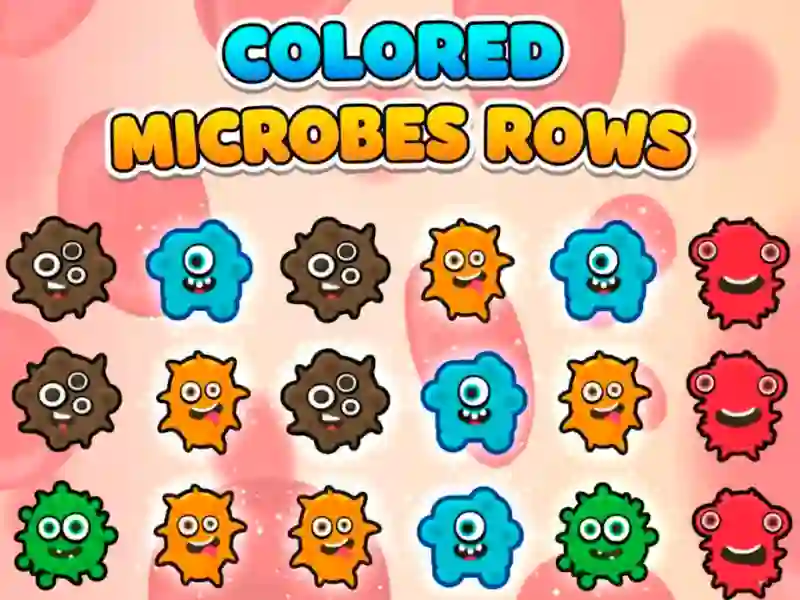Gioco Colored Microbes Rows in linea