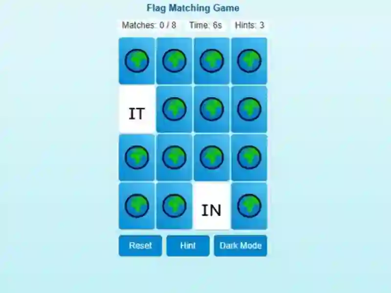 Gioco Memory Match Flag Edition in linea