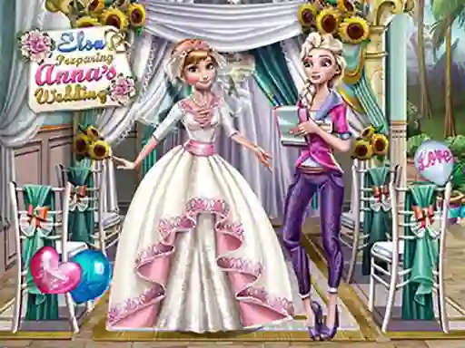Gioco Elsa Preparing Anna's Wedding in linea