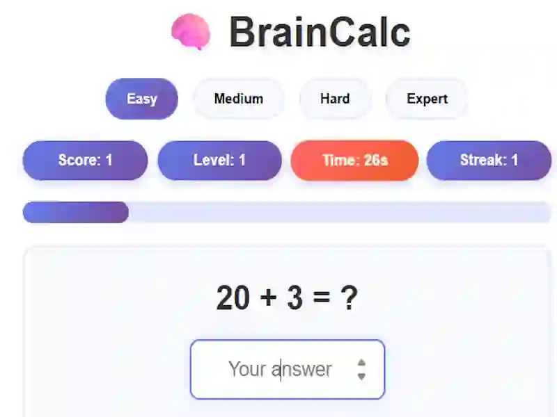 Gioco BrainCalc in linea