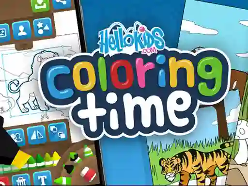 Gioco Hello kids Coloring Time in linea