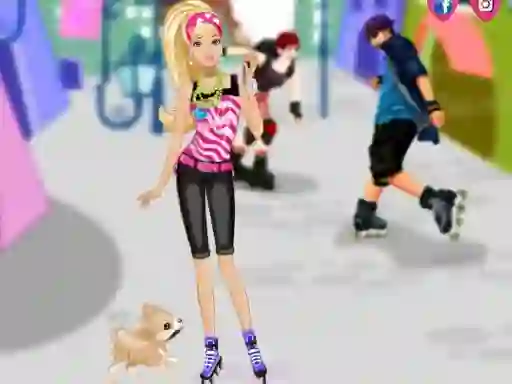 Gioco Barbie on roller skates in linea