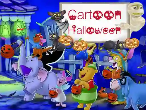 Gioco Cartoon Halloween Slide Puzzle in linea