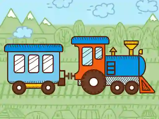 Gioco Trains For Kids Coloring in linea