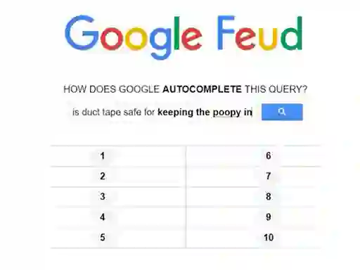 Gioco Google Feud in linea