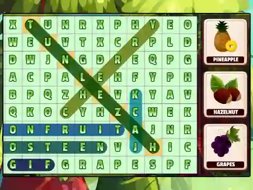 Gioco Word Search Fruits in linea