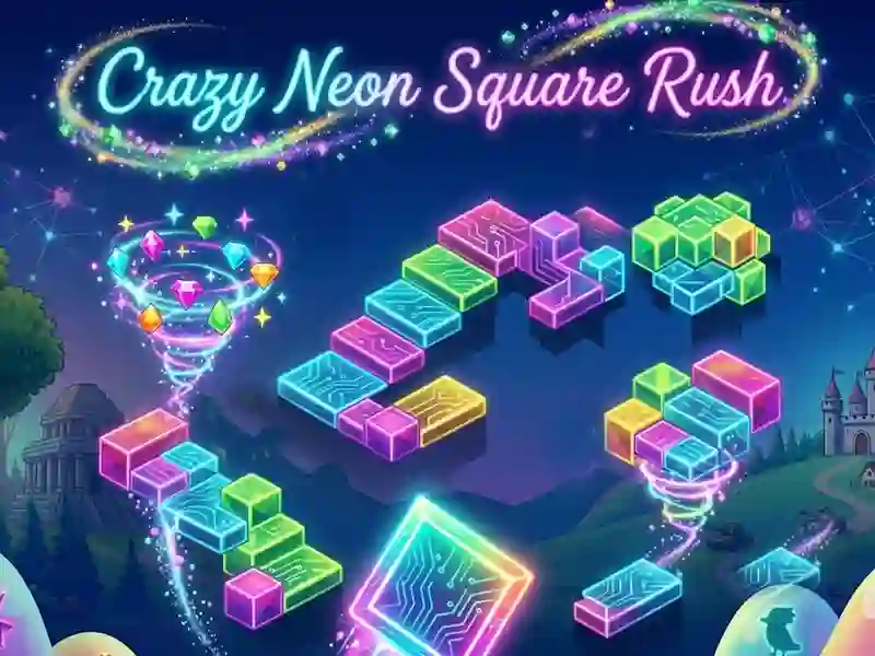 Gioco Crazy Neon Square Rush in linea