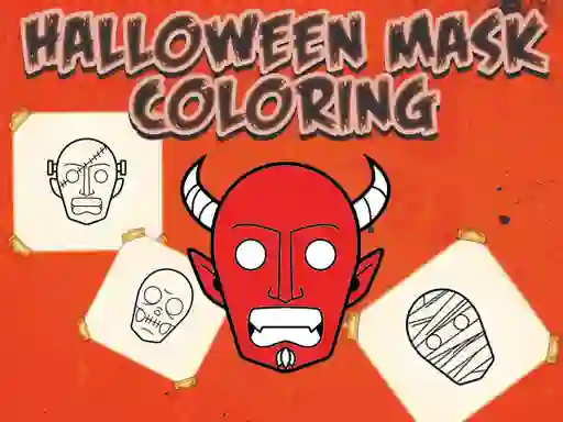 Gioco Halloween Mask Coloring Book in linea