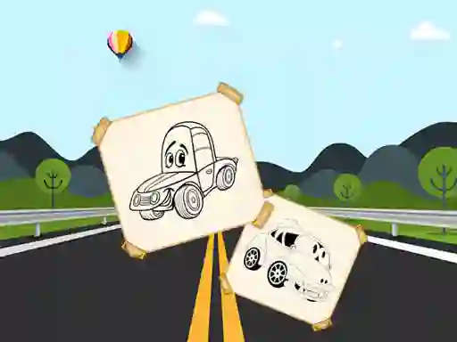 Gioco Funny Cars For Kids Coloring in linea