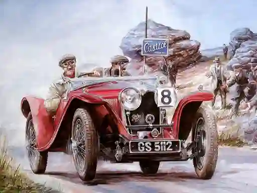 Gioco Painting Vintage Cars Jigsaw Puzzle 2 in linea