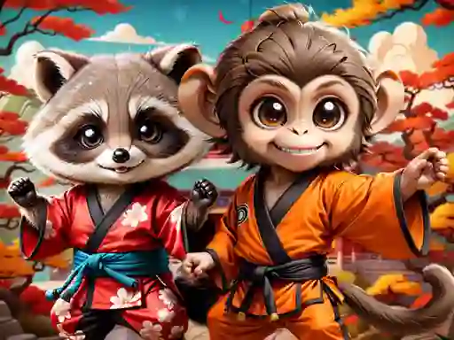 Gioco Kung-Fu Little Animals in linea