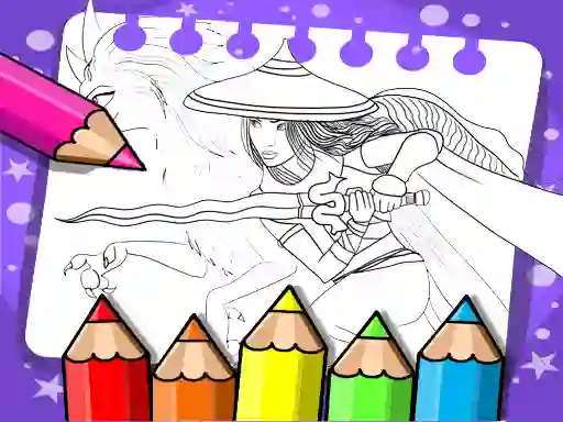 Gioco Raya And The Last Dragon Coloring Book in linea